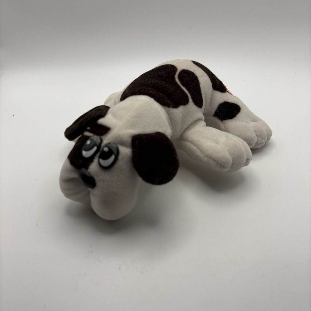 Pound Puppies Brown  &‎ White  7" Puppy Plush Toy by Tonka 1985